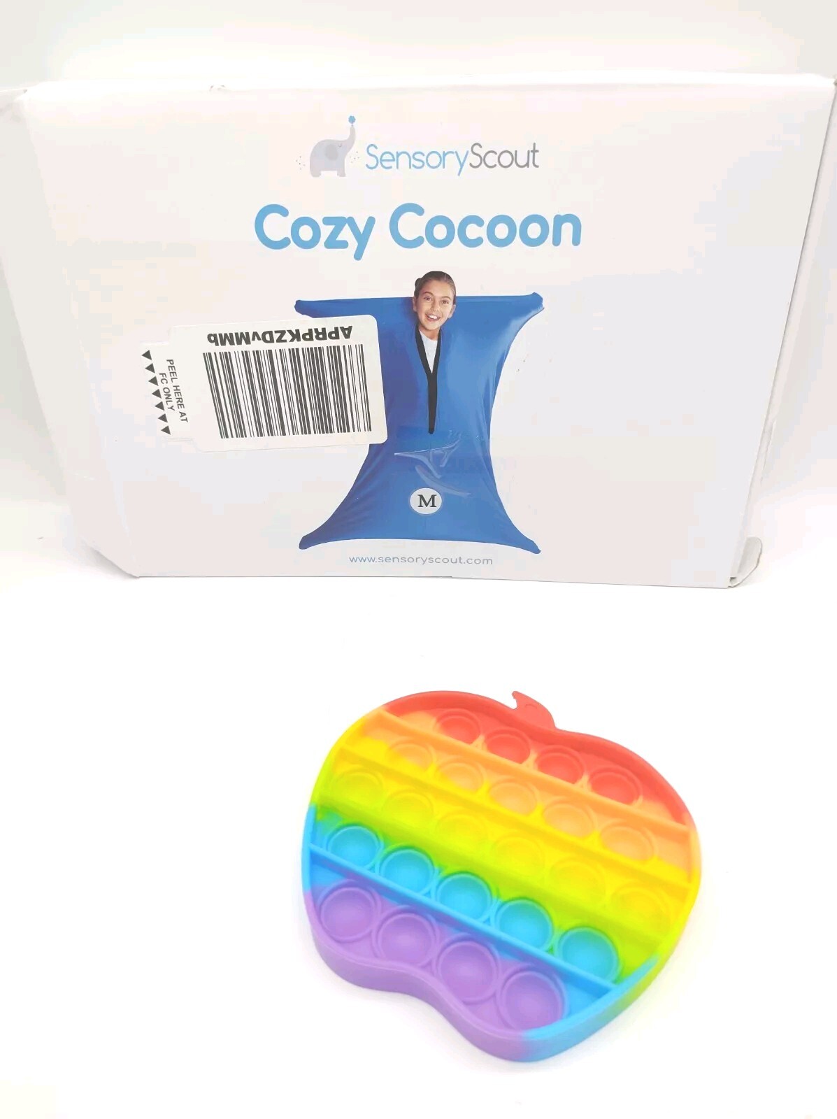 Sensory Scout Cozy Cocoon Medium Blue Bonus Sensory Popit Toy
