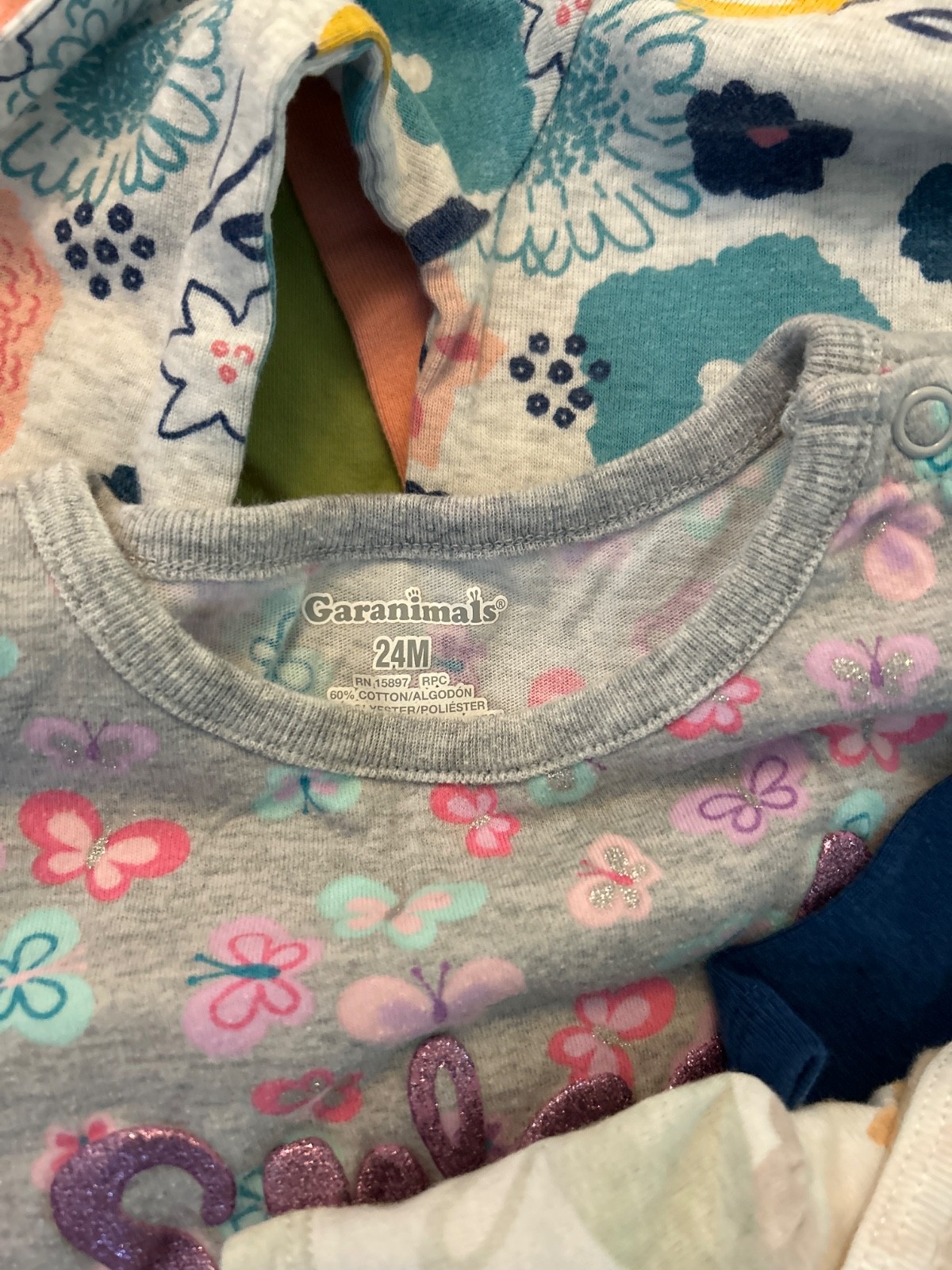 Clothing lot; Toddler Girls One pieces; 24mo.; Mixed brands, colors and designs.