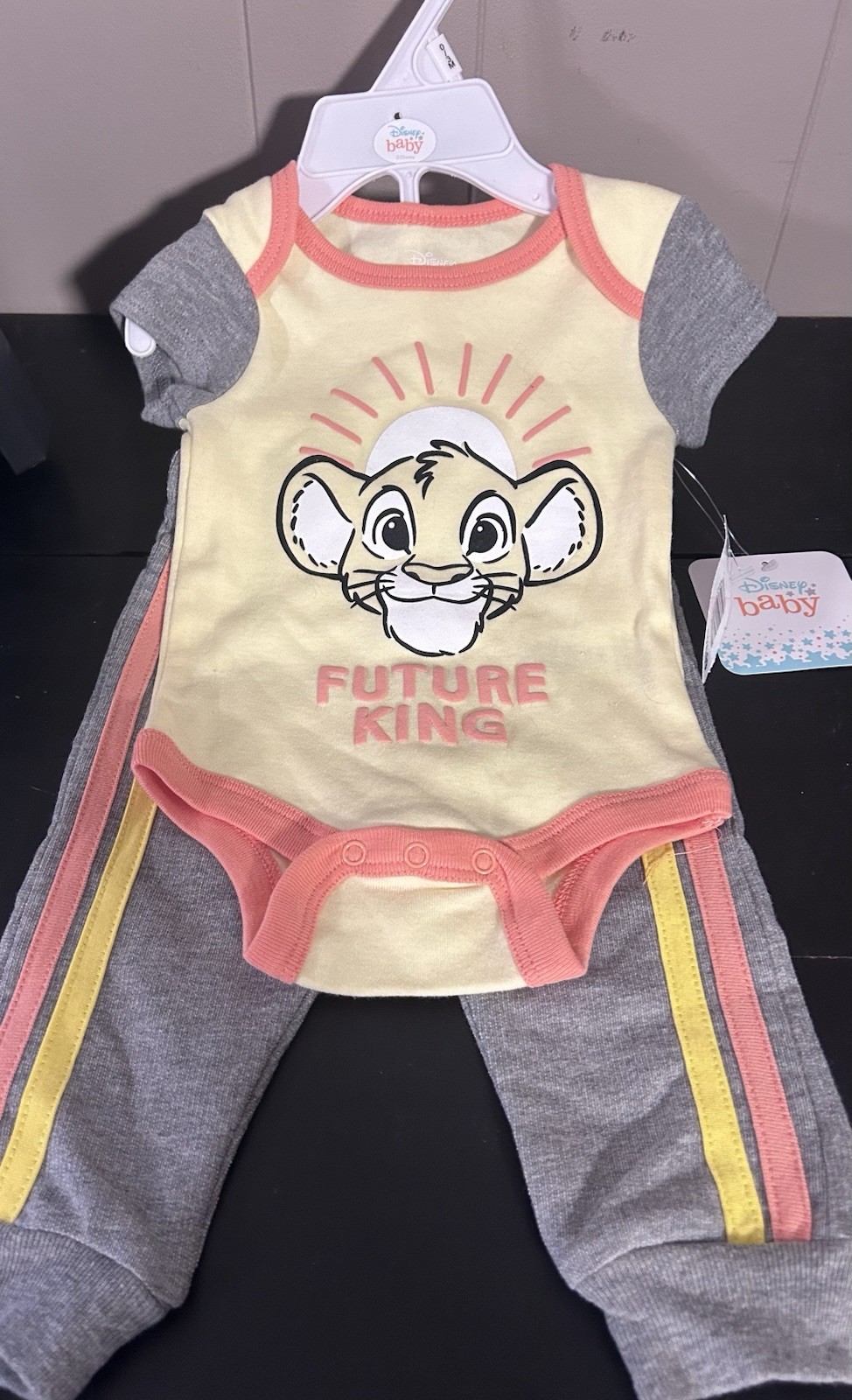 Disney ☆ Baby Boys’ Lion King Simba T-Shirt and Pants Set ☆ Sizes 0-3 Months NWT