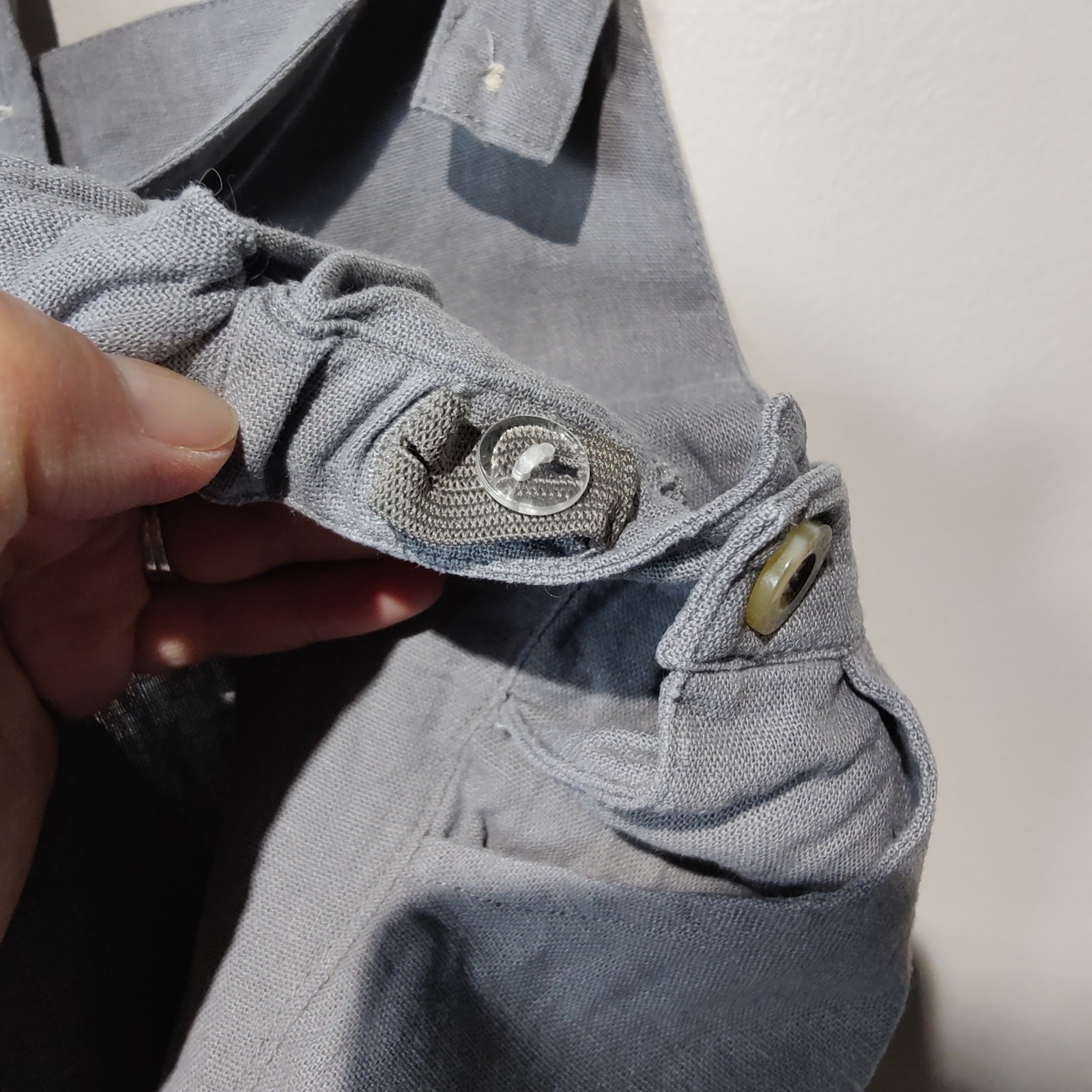 Baby Boys Sz 12mos Wheat Overalls Zara Plaid Long Sleeve Shirt Grey Tan