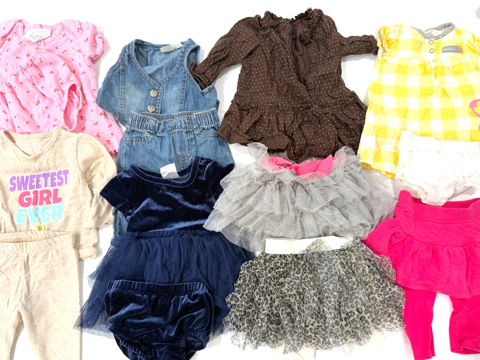 11 Baby Girl Mixed Outfits Size 0-3 Months Mixed Brands and Colors