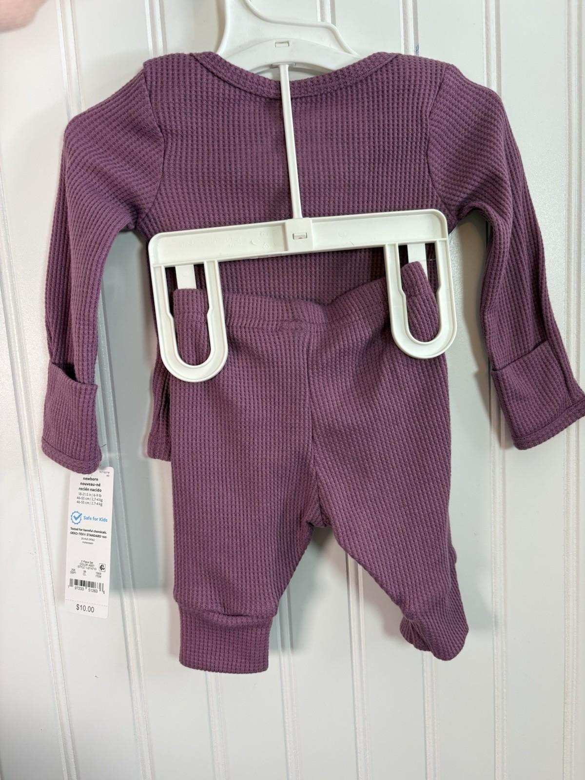 Carter’s Just One You Baby Girls’ 2-piece Thermal Set Purple NB 3M 6M 9M 12M 18M