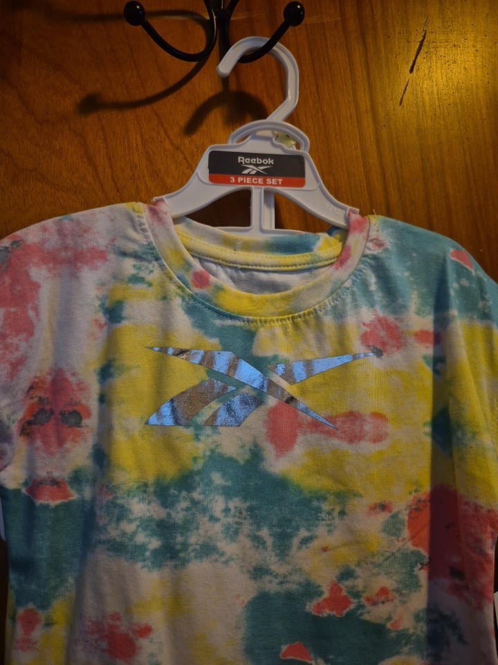 Reebok 3 Piece Set Toddler Girls T Shirt Size 4T Multicolor