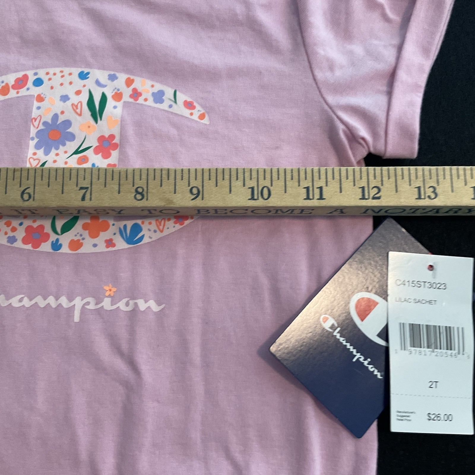 Champion Toddler Girls Pink 2T Tie Front Top & Shorts Set Lilac Sachet NEW