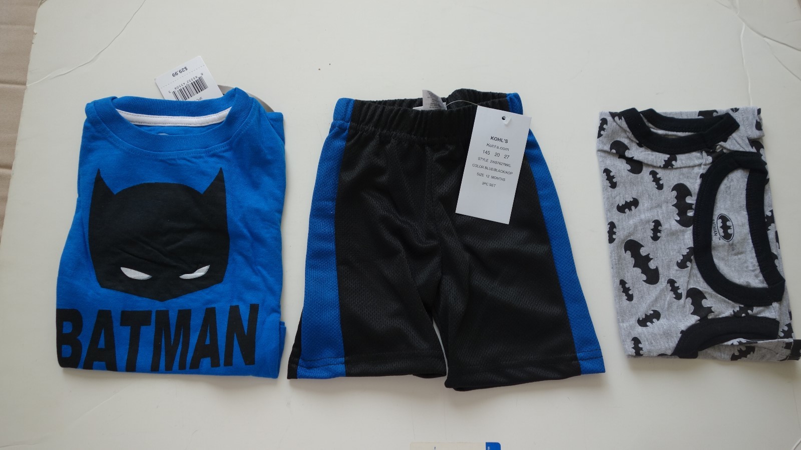 Batman 3PC SET COLOR BLUE/BLACK/AOP New $29.99