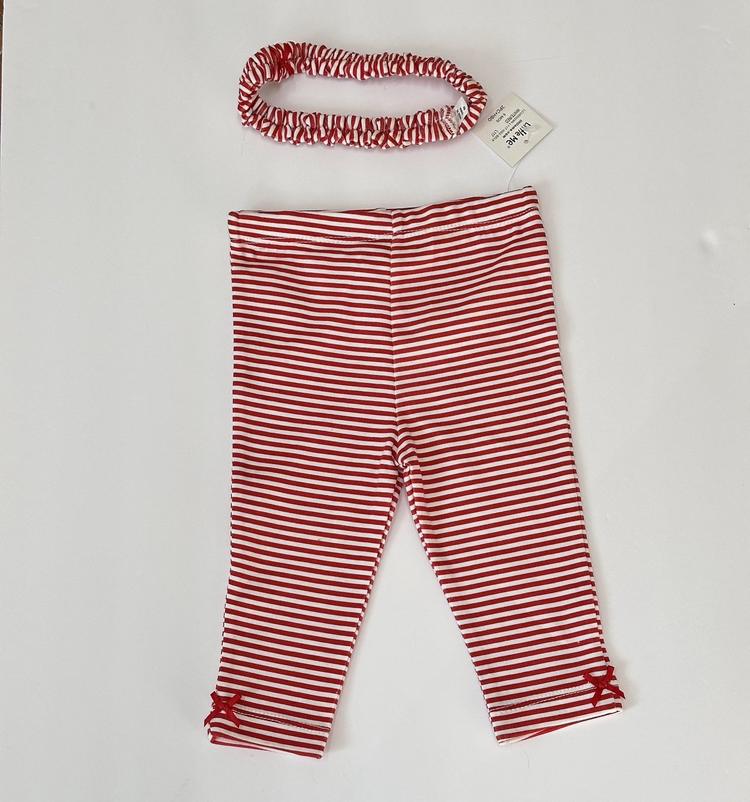 Little Me My First Christmas Outfit Girls 6M Long Sleeve Top Pants and Headband