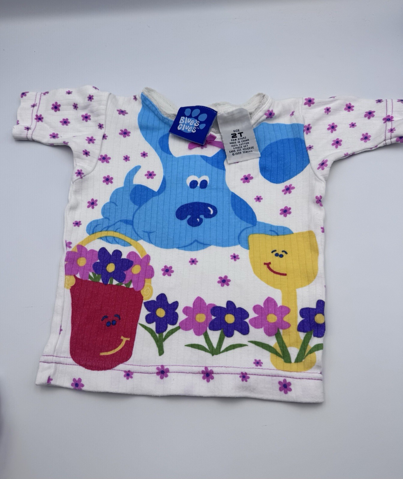Vintage RARE 1999 Blues Clues Girls 2t 2 Piece Set Shorts and Short Sleeve Top