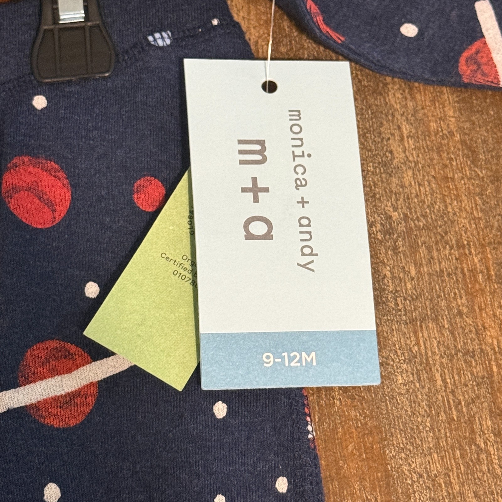 Monica + Andy Baby Boy Organic Cotton Bodysuit Pant Set Outer Space Newborn NWT
