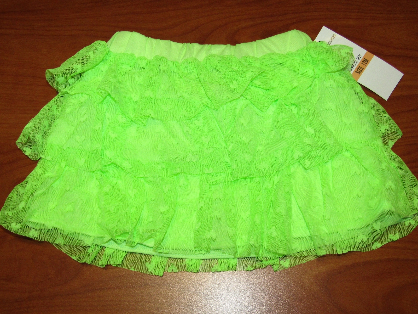 NEW KIDS HEADQUARTERS GIRLS GREEN SHIRT SKIRT AND PANTS 3-PIECE SET 12M 18M