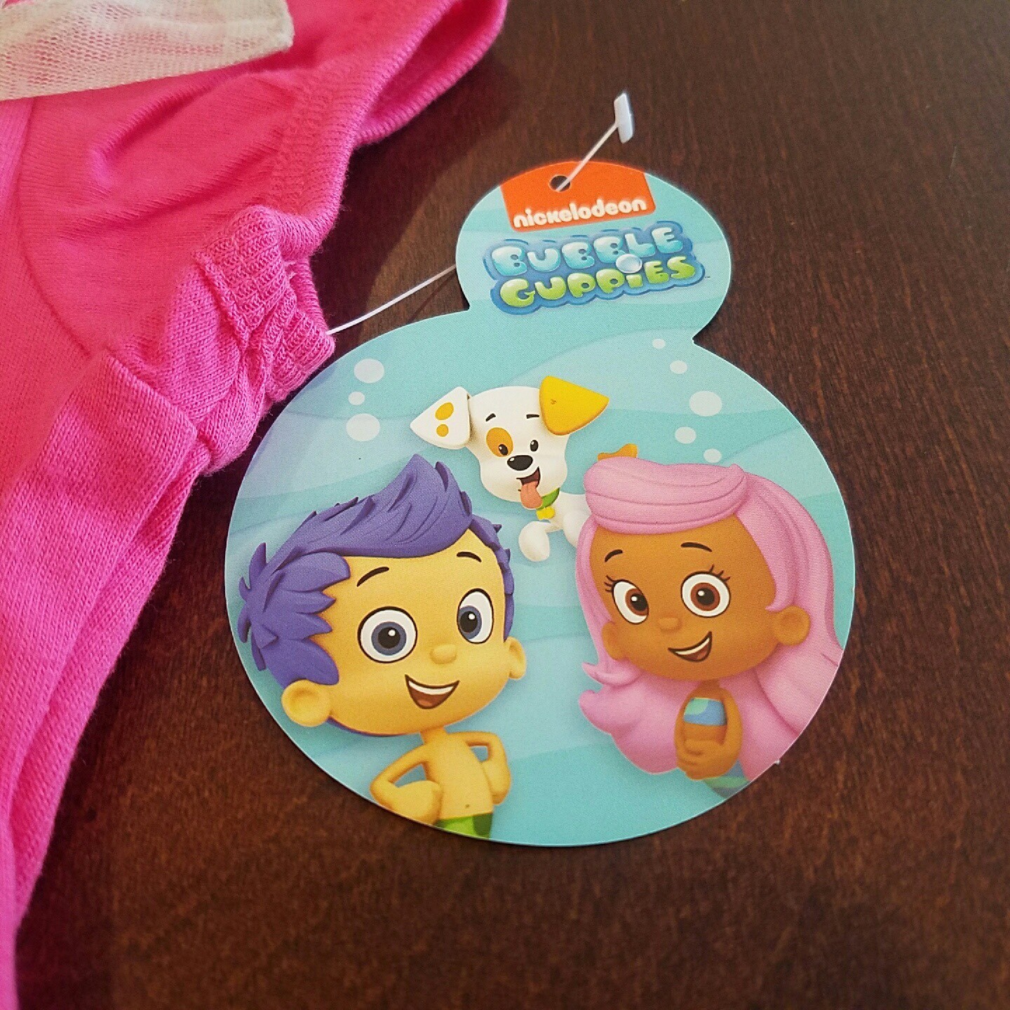 Bubble Guppies Molly Toddler Girl Pink Shirt & Gray Leggings Outfit Set New 4T