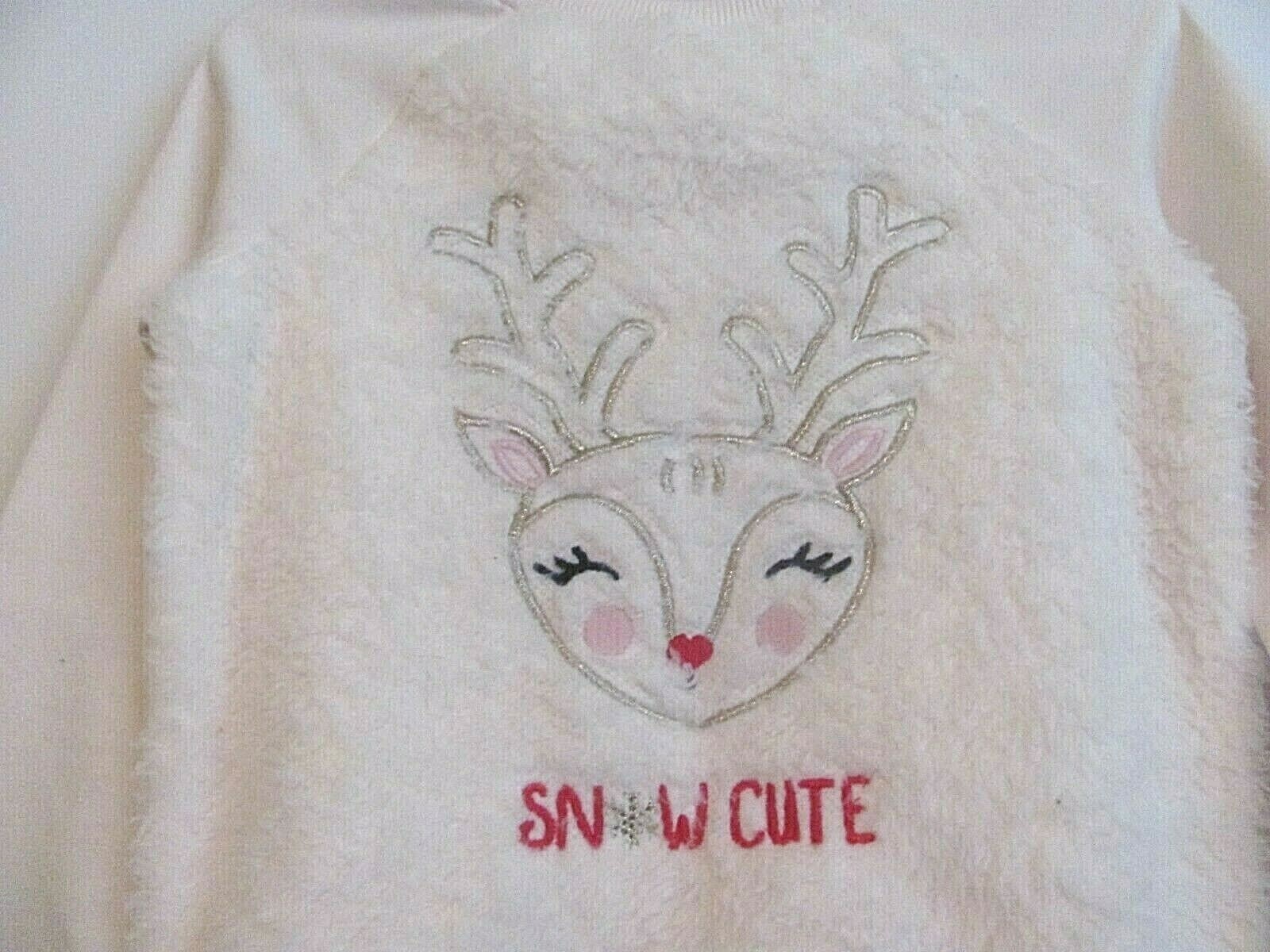NWT 24 MO. LIGHTNING BUG BABY GIRL’S L/S PULLOVER W/ RED LEGGINGS “SNOW CUTE”