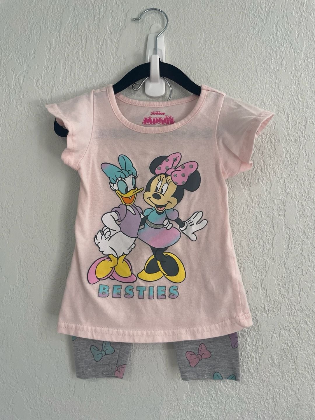 Disney Junior Minnie Mouse and Daisy Duck ‘Besties’ Flutter Sleeve Shirt and Leg