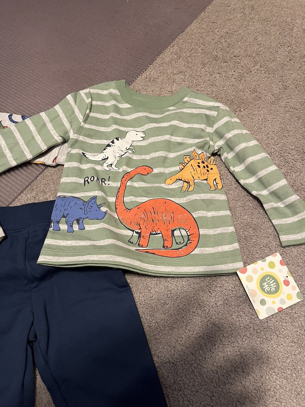 NWT Little Me Boys 3 Pc Play Set Dino Print Size 12m