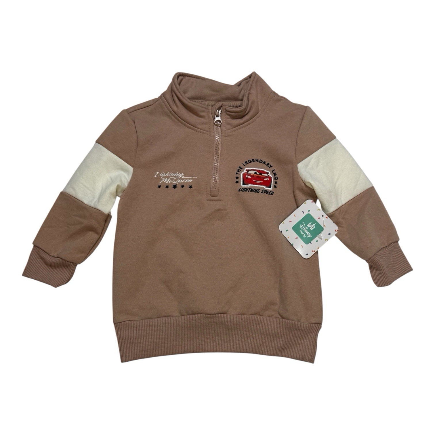 Disney Baby Lightning McQueen Tracksuit Set 2pc Brown Toddler 12M Cars NWT