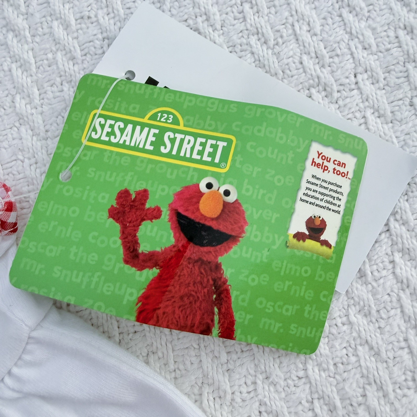 RARE NWT Vintage Y2k Sesame Street Elmo Girls 0-3M Shirt and Short Outfit