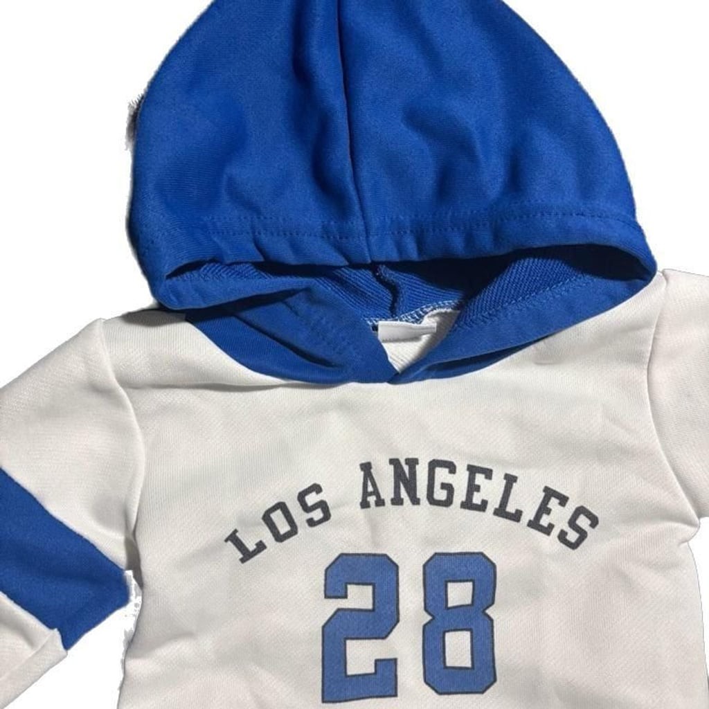 Baby Boys Los Angeles 28 Long Sleeve Hooded Bodysuit & Jogger Set 2pc Size 6-9M