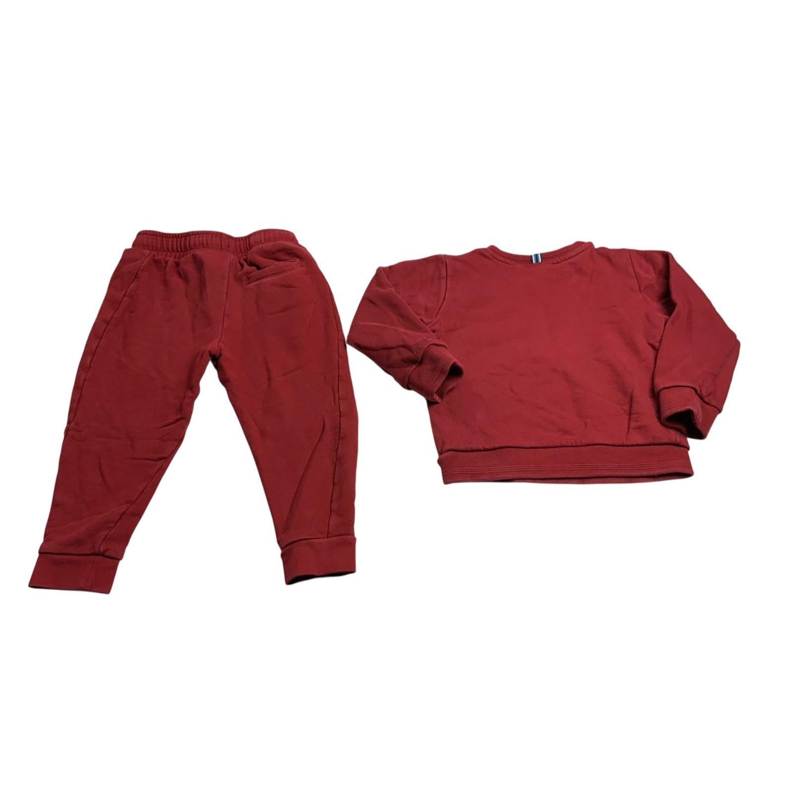 Ted Baker Kids 2PC Sweatsuit Set Red Jogger Pants Sweatshirt 4-5Y Playwear