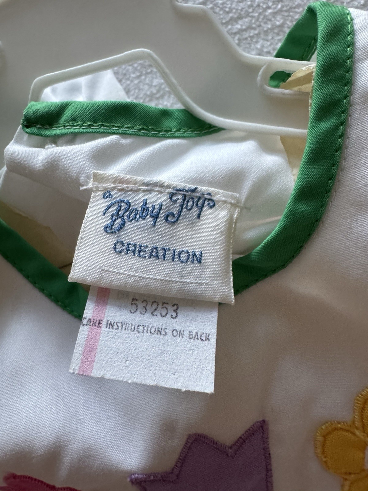 Vintage Baby Togs 2Pc Jon Jon Set 24M Floral Applique Bloomer Dress