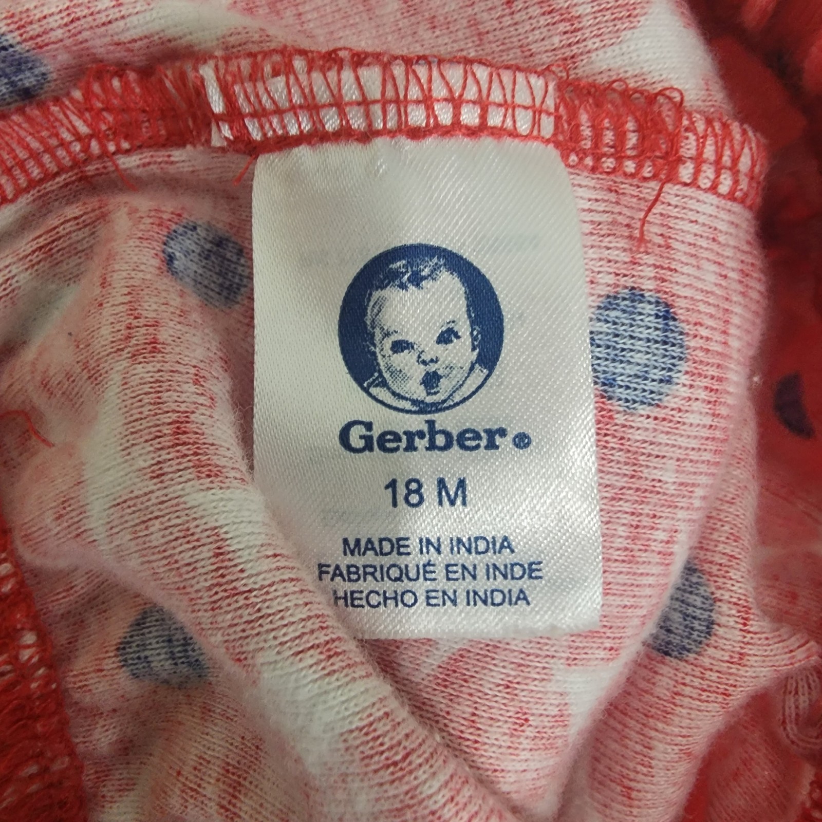 Gerber Baby 3 Piece Outfit Set 18 M Multicolor Cherry Floral Striped #2236