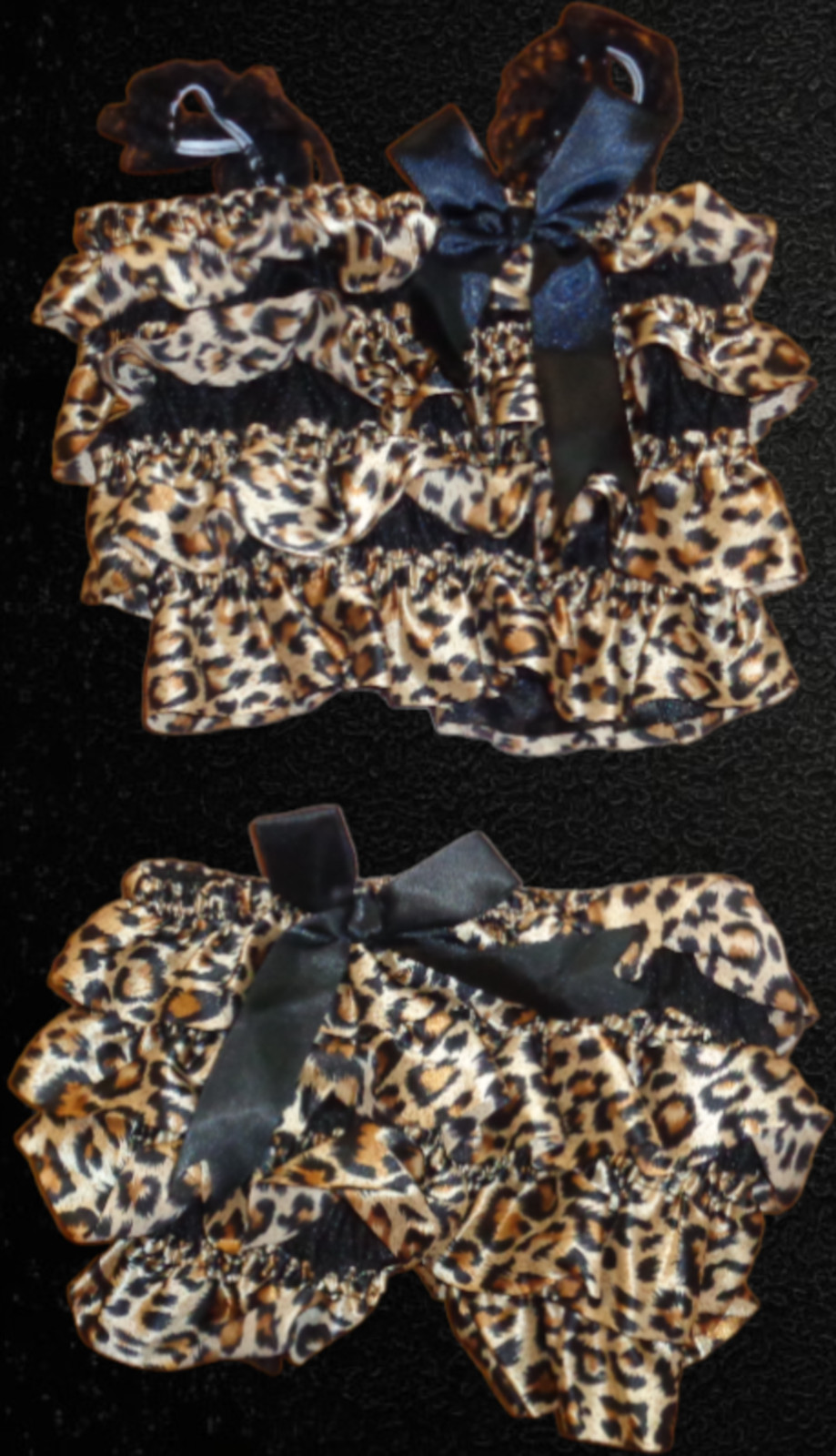 Leopard Print Top & Bottom Baby Girl Outfit Size 0-1 Year Old