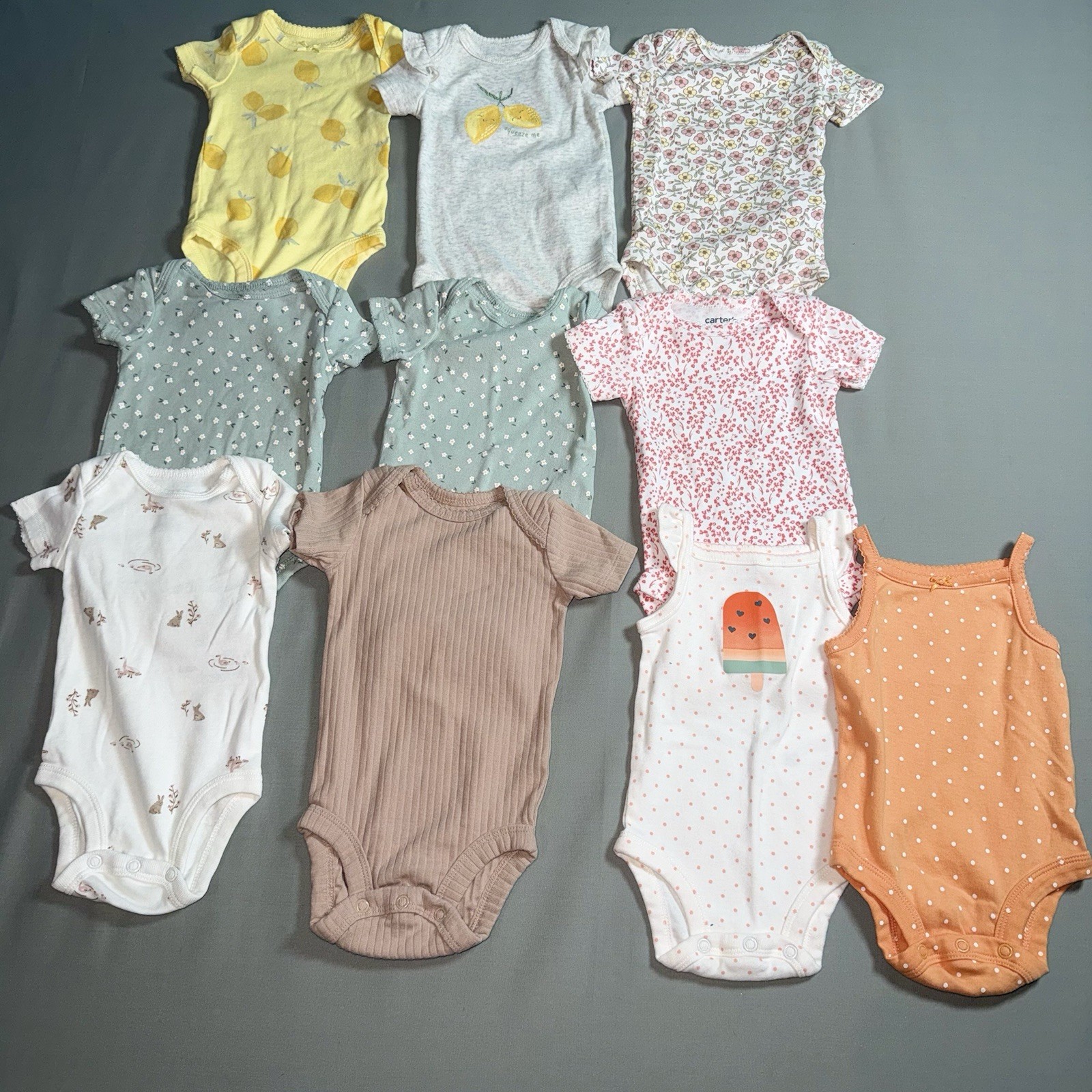 10 Piece Baby Girl Bundle 0-3 Months , CARTERS