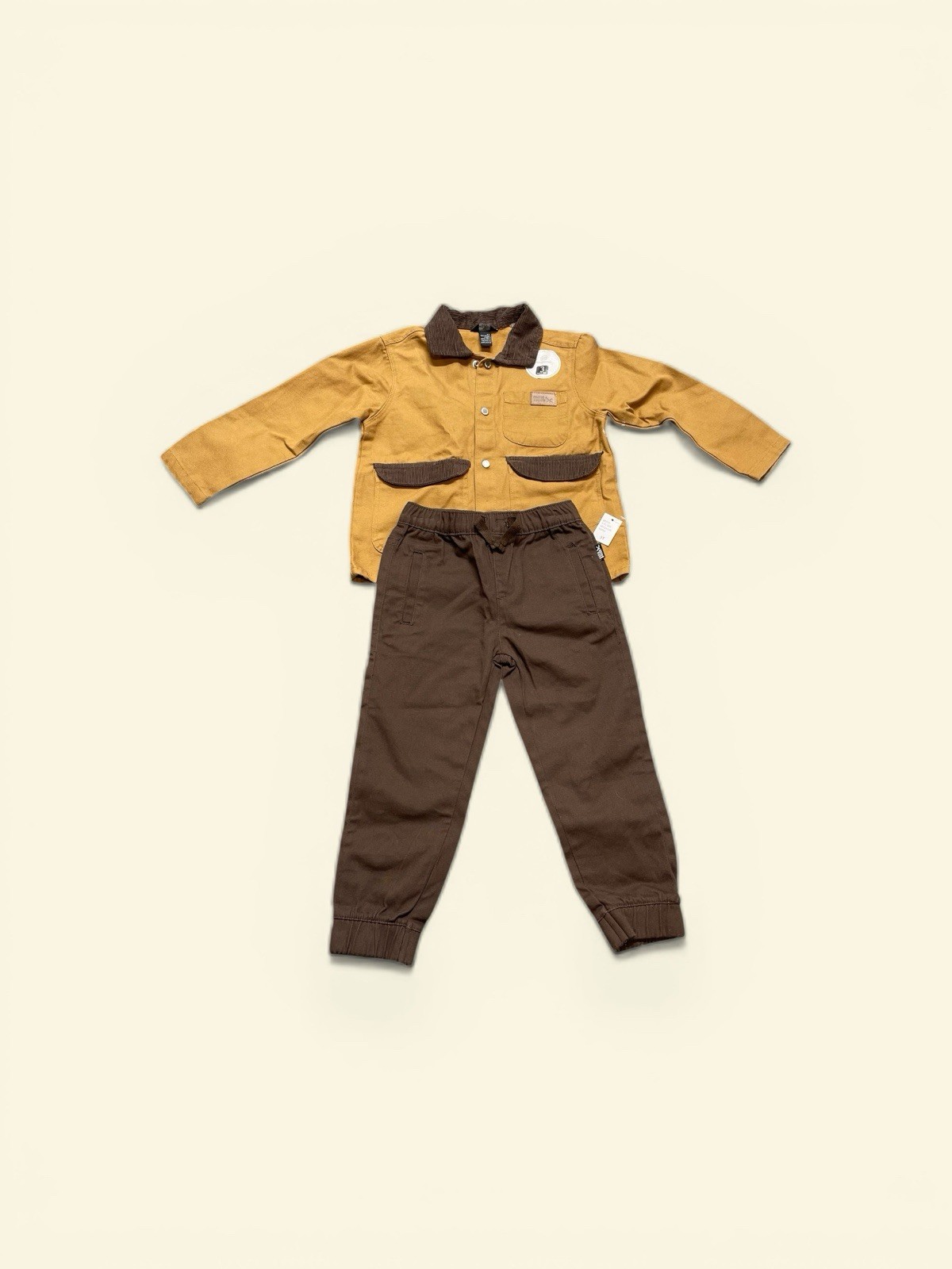 Eddie Bauer Kids 2-Piece Canvas Utility Jacket and Jogger Pants Set – Size 3T
