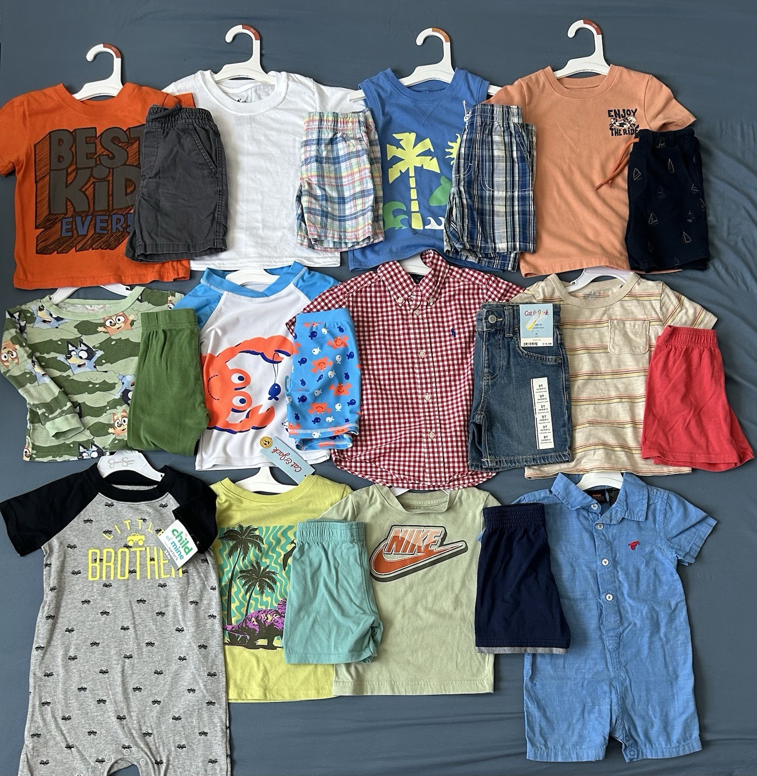 Huge Lot Boys Clothes 24 2T Months NEW & EUC Summer Nike Polo Ralph Lauren Swim