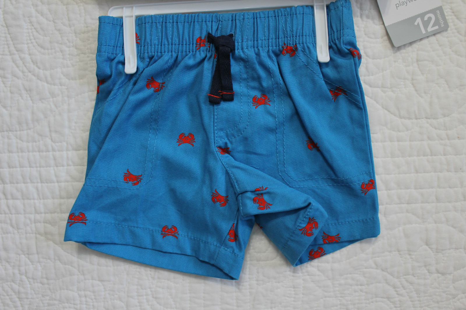 NEW BABY BOYS CARTERS 2 PIECE SET SHIRT SHORTS LITTLE SNAPPY CRAB IRRESISTIBLE