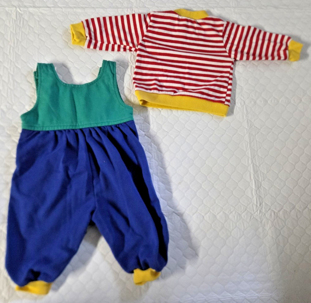 Vintage Baby Doll Outfits 6-9 9 Months Tiny Town Cars Jungle Monkey 1990s