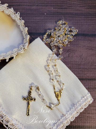 Baby Boy Christening Outfit 9 Pieces Set, Beige Color Blessing or Baptism Outfit