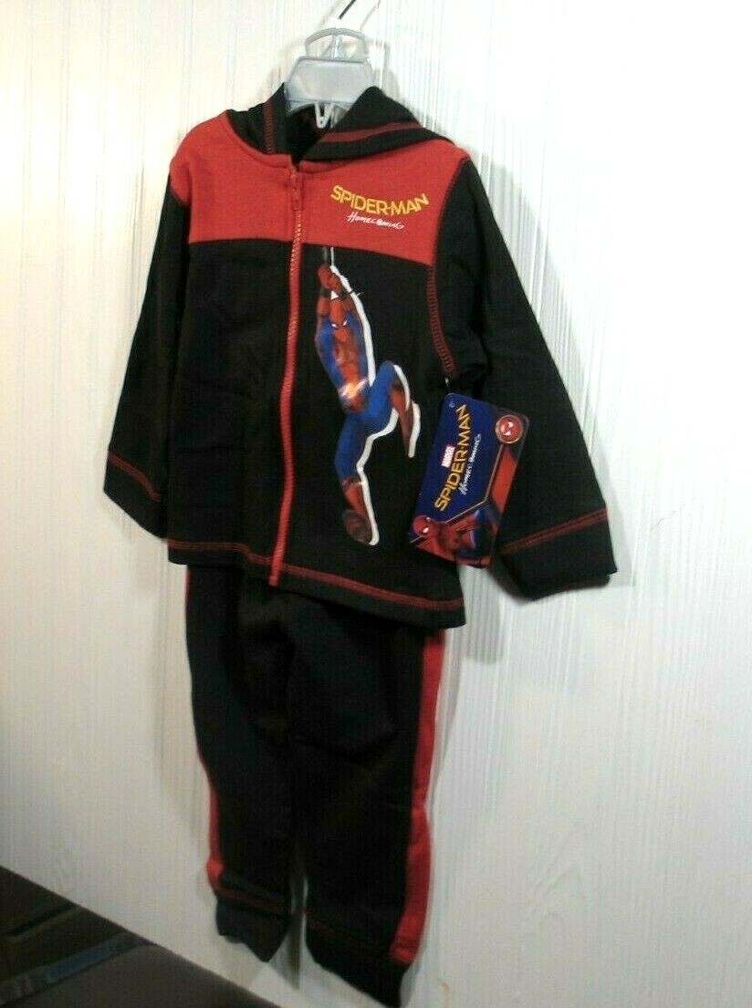 Spider-Man Homecoming Boys 2T 2 Piece Outfit Jacket Pants Set Track Suit NWT