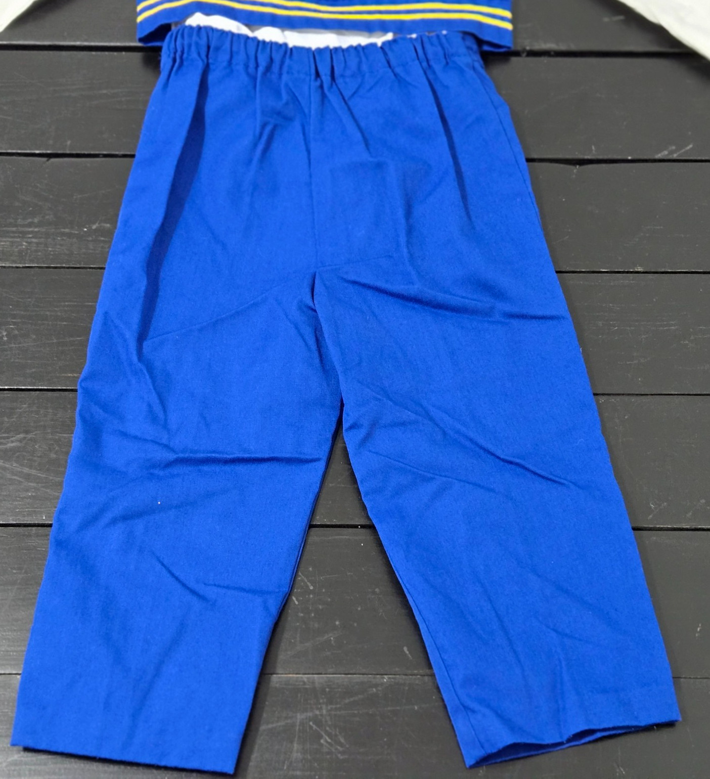 Vintage Toddler Boys Sailor Suit 2T Nautical 3 Pcs Anchor Buttons US Navy