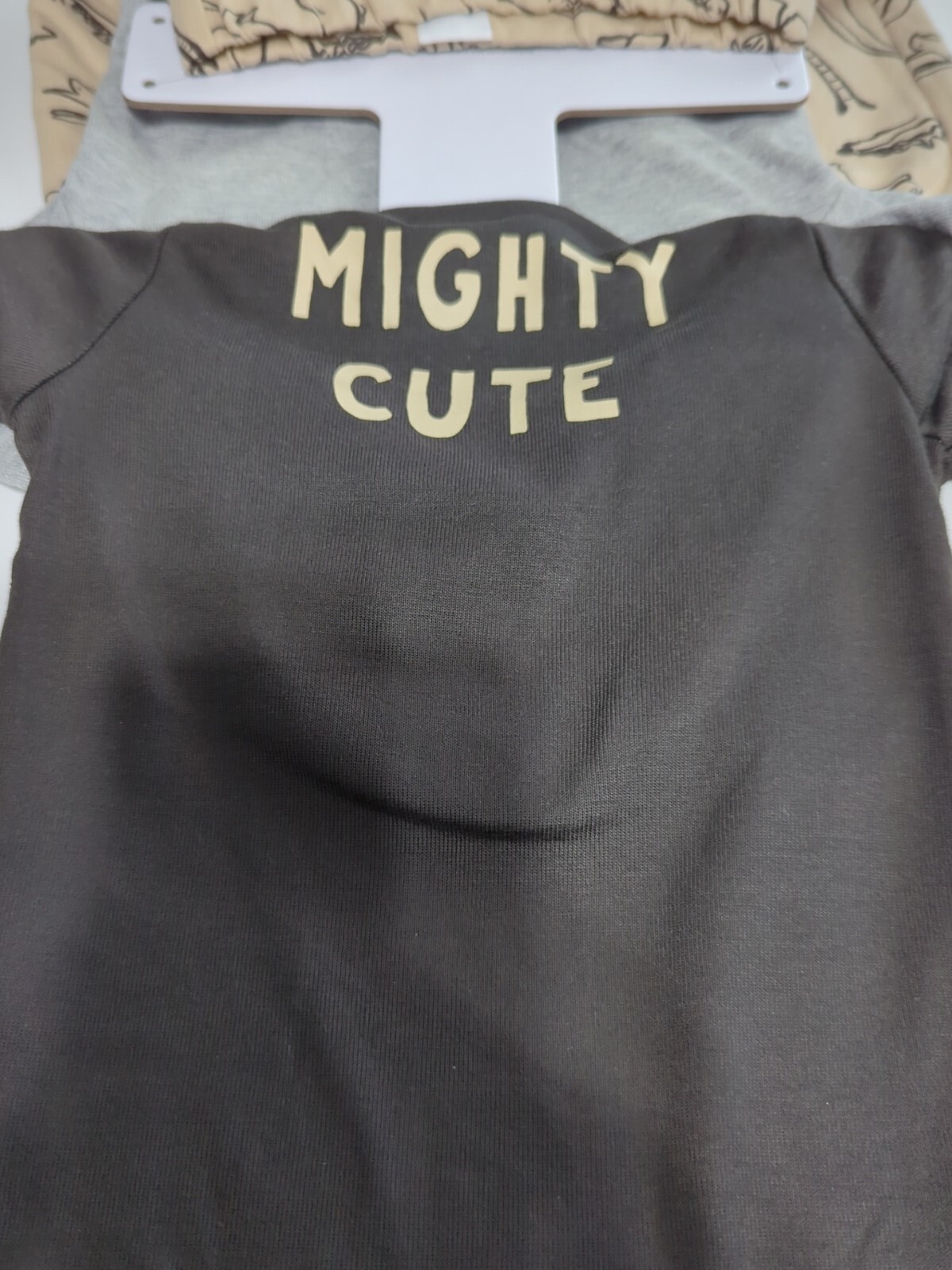NEW Carter’s Baby Boy 3 Piece Set, Bodysuit, Dinosaurs Brown, Gray, Tan 9M