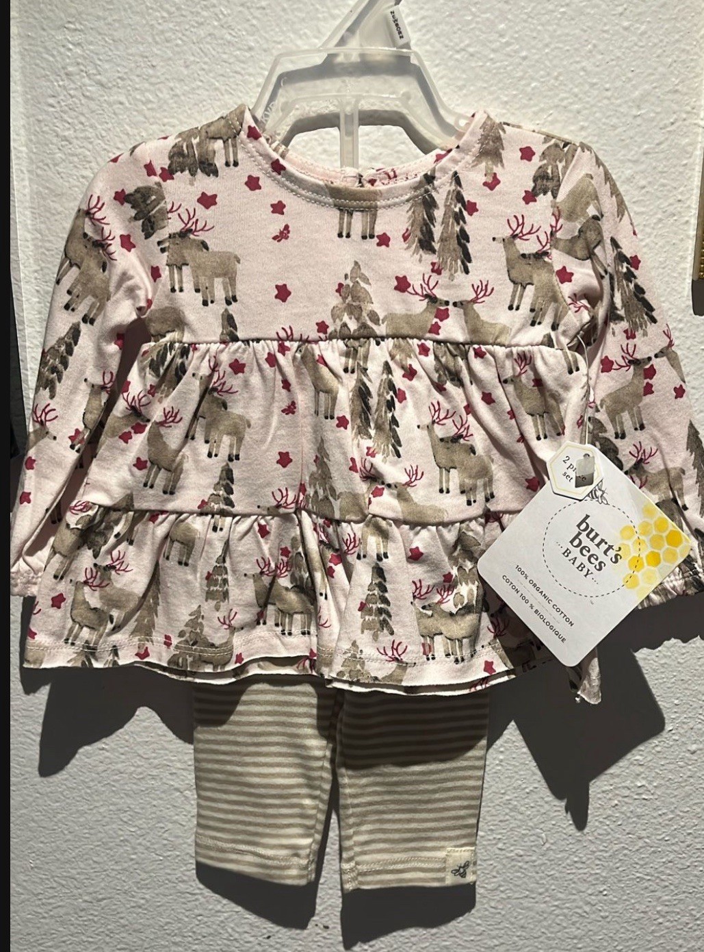 Burt’s Bees Baby 2pc Holiday Outfit Newborn NWT