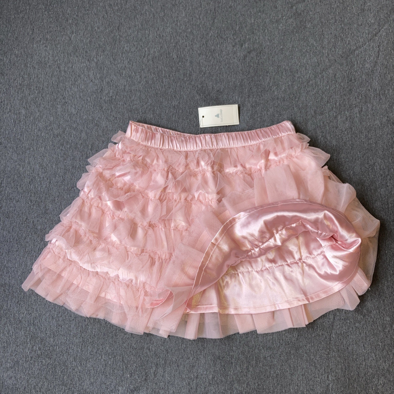 NWT Gymboree Tiered A-line Bow Top + baby Gap Tutu Skirt 2pc Set / sz 3T Easter