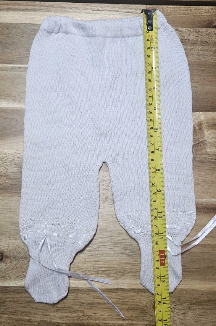 Baby Girl Pant Sweater Bonnet Mittens Karela Kids Size NB Elegant Classic White