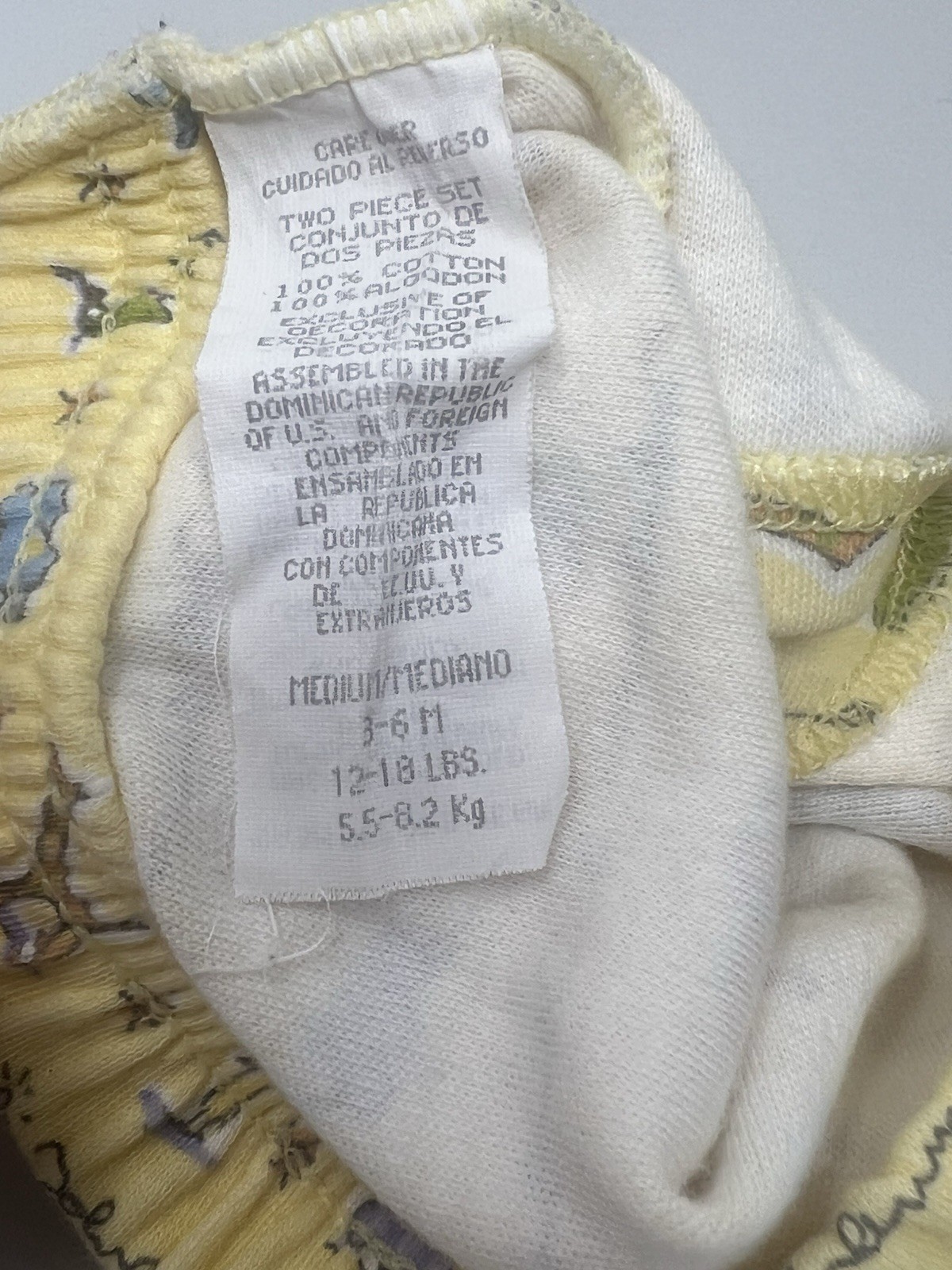 VINTAGE Carters Baby JOHN LENNON 3-6 mo Yellow Diaper Cover 1999