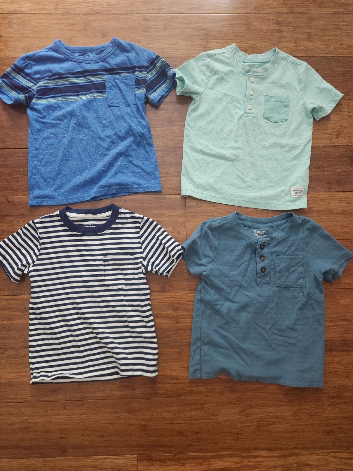 Boys Short Sleeve Pocket Kids Shirts In Various Brands, 3T
