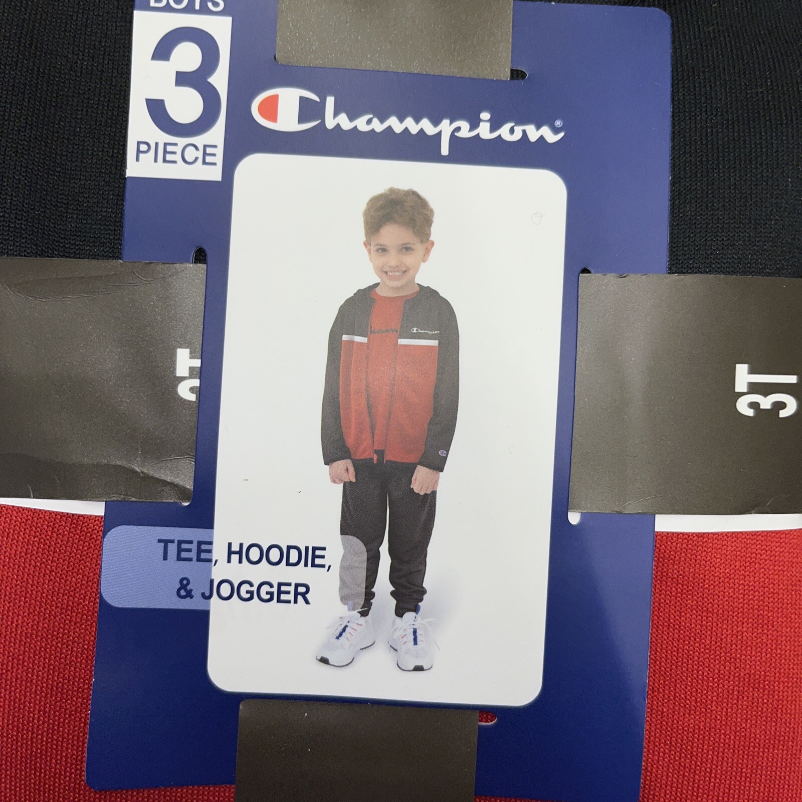 NEW Boys CHAMPION 3 Piece Tee Hoodie Jogger Set 5