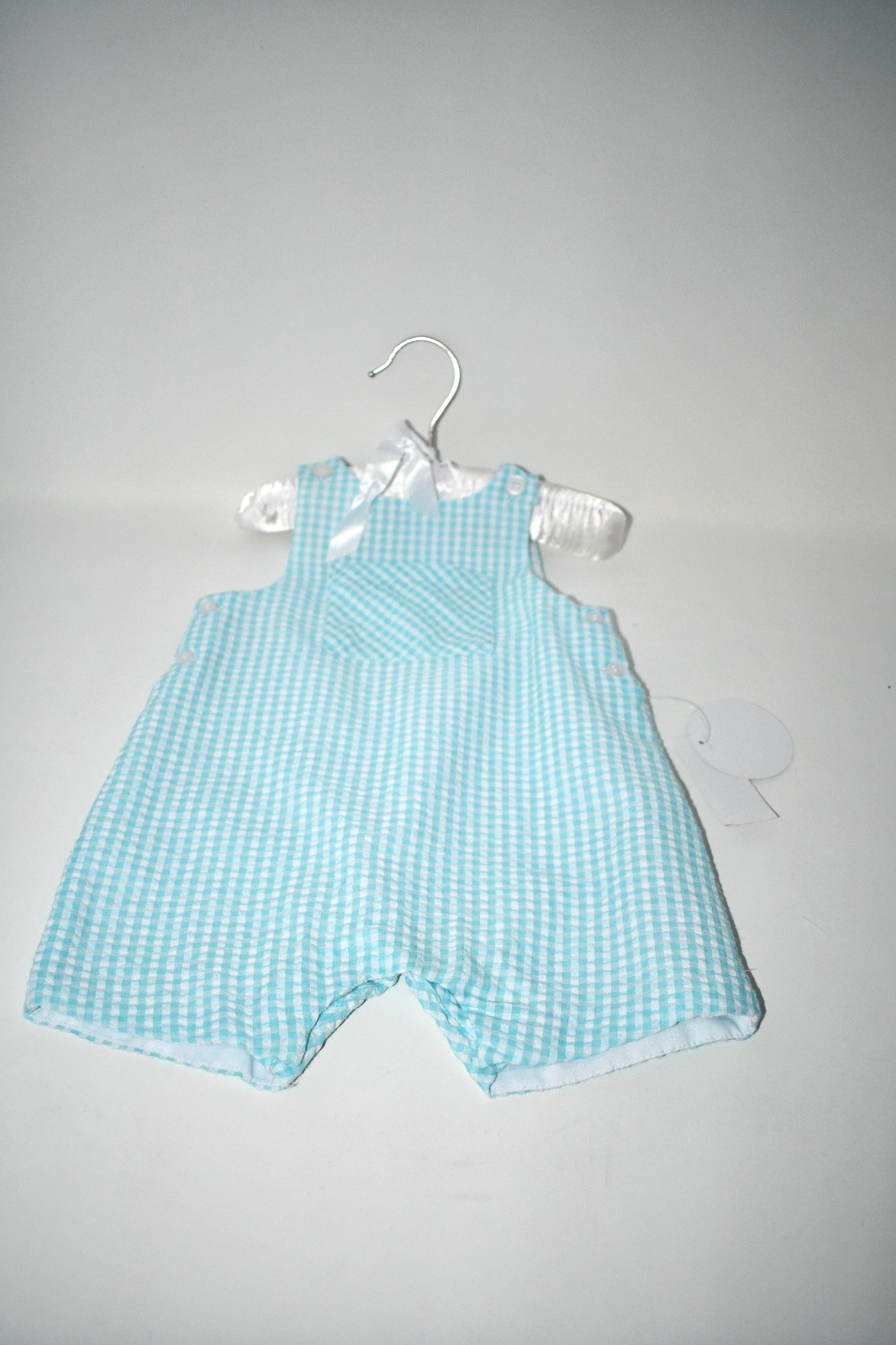 Edgehill Collection 1 Piece Aqua Romper Size: 9 MOS #DS2544 NWT