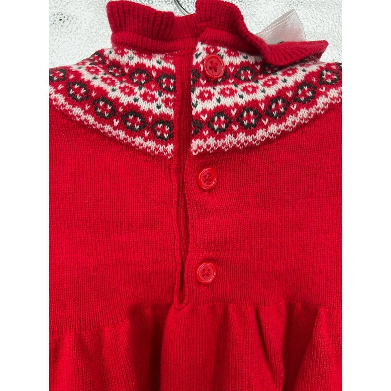NEW Edgehill Hill Collection Red Knit 2 Pc Dress Set Infant Girls 3 Months