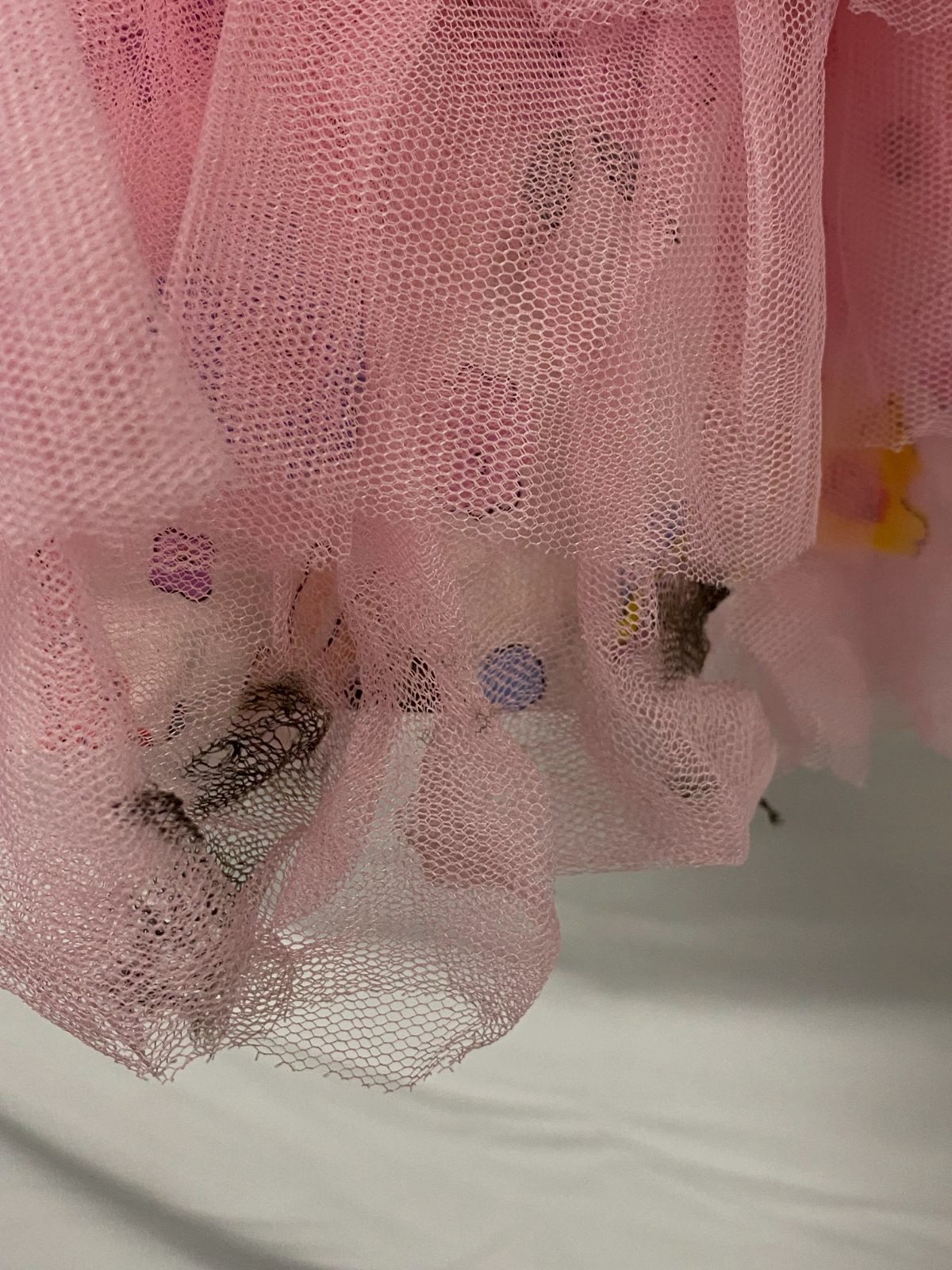 Angel Dear Baby Girl’s Pink Easter Bunnies Twirly Tank Tutu Dress & Bows Size 3T