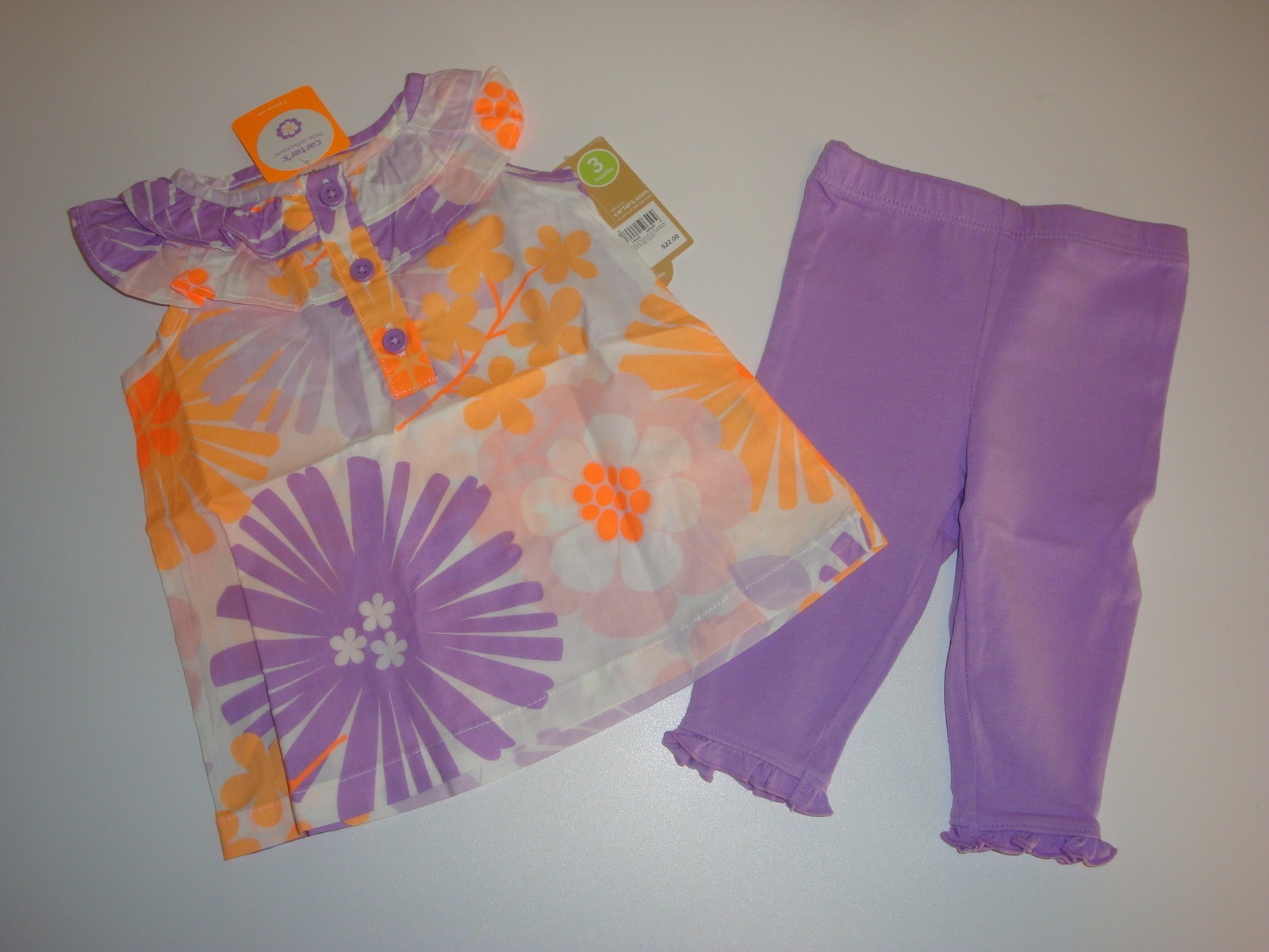 Carter’s 2 Piece Floral Tiered Tunic & Leggings Set ~ New With Tags