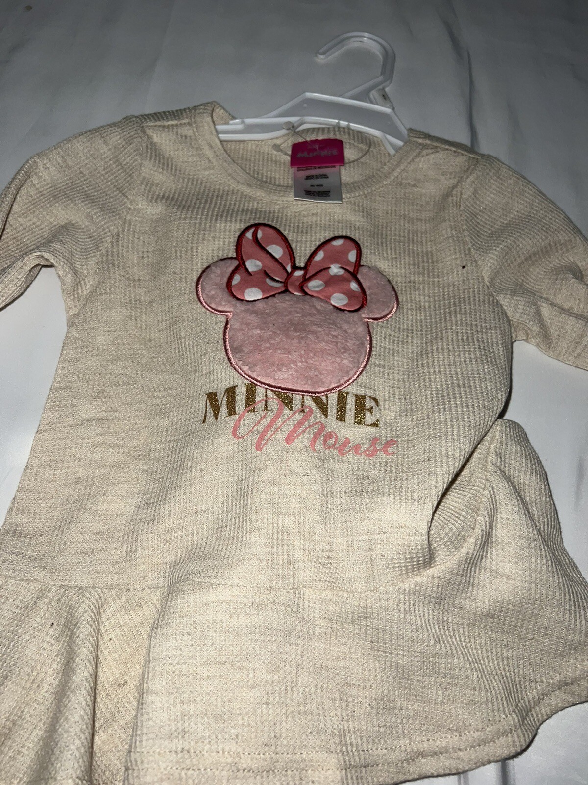 Disney Minnie Mickey Mouse Age 4T Set Pants And Top Long Sleeve Cotton Poly L7