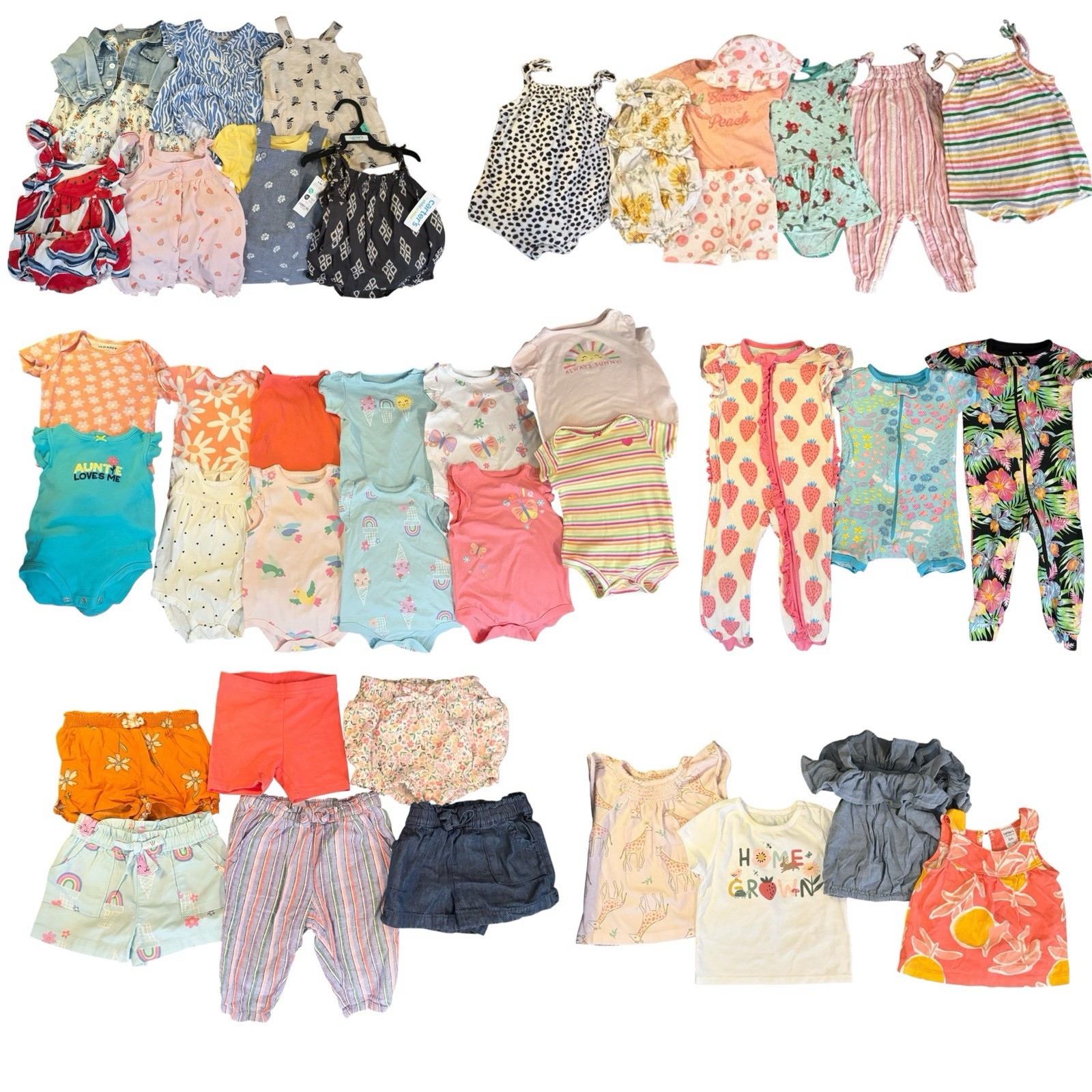 6M Baby Girl Spring Summer Clothing Lot 45 Pcs Carter’s Old Navy GUC and NWT