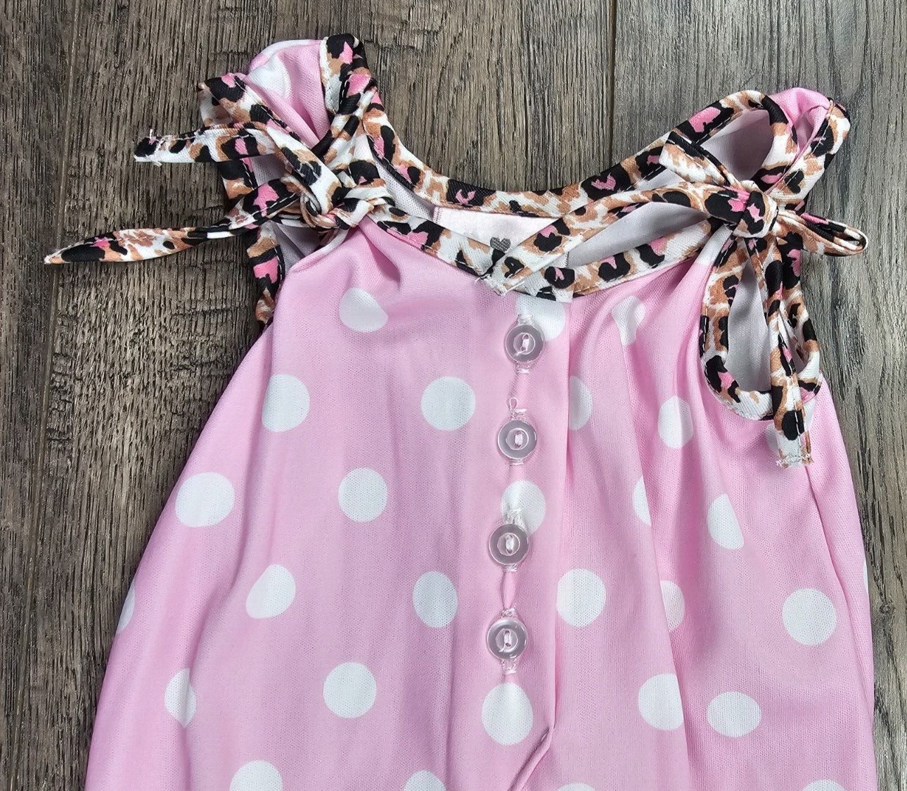Baby Girl Clothes Nwot Laura Dare Preemie Pink Animal Print Trim Outfit