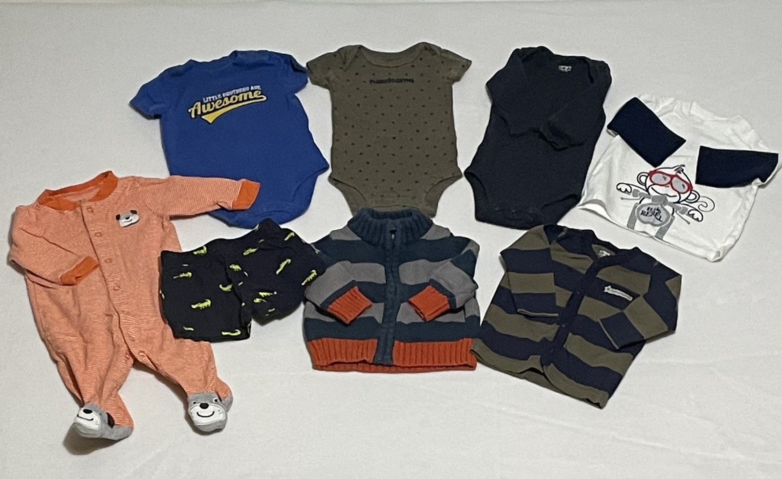 Baby Boy Clothes 3 mos Lot of 8 Mixture of Carters, Osh Kosh & Circo