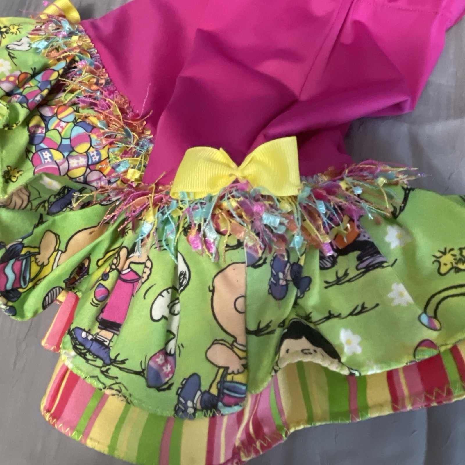 NEW Vintage Handmade 2pc Pageant wear 24 mth Easter Snoopy Charlie Brown Peanuts