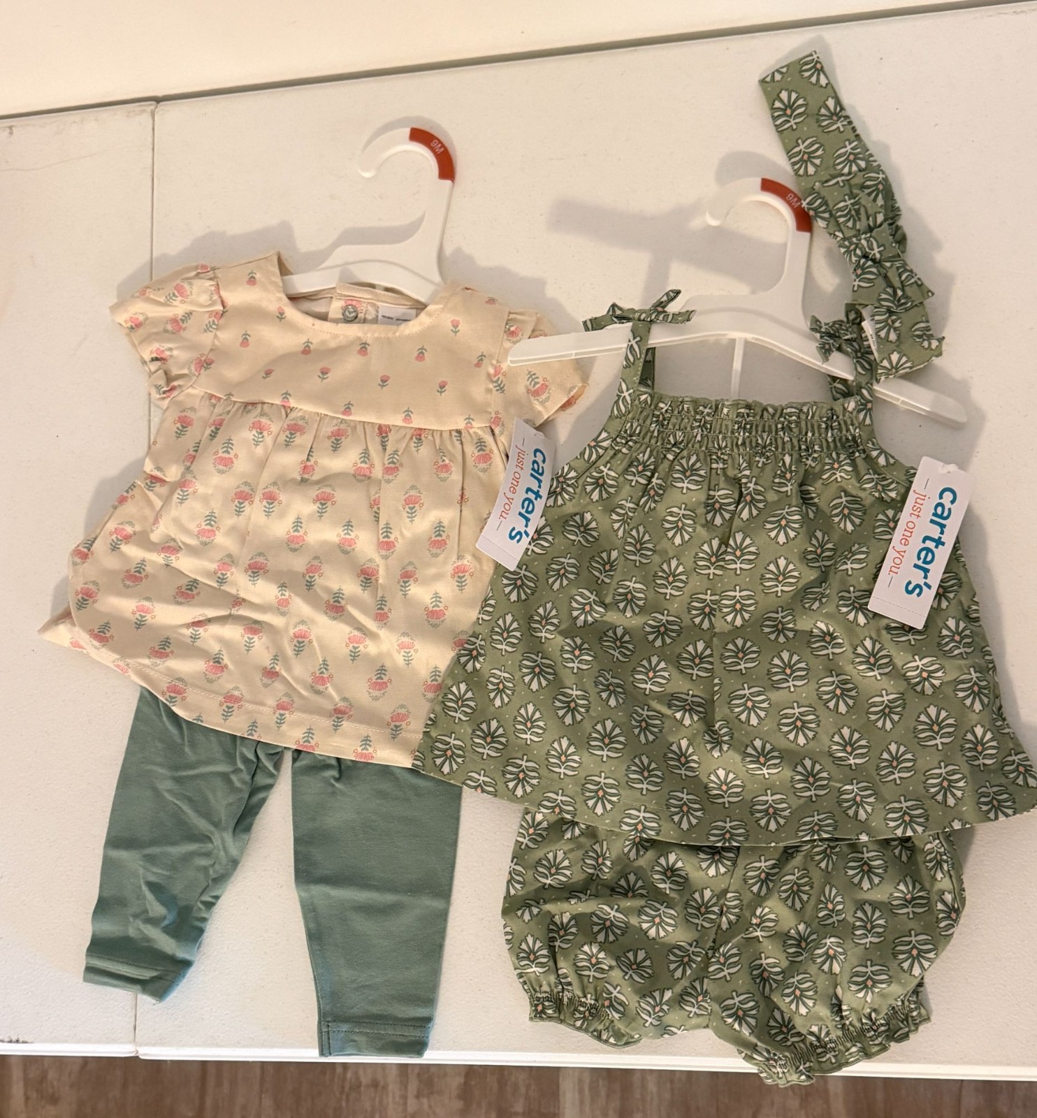 2 carters 6-9 month outfits