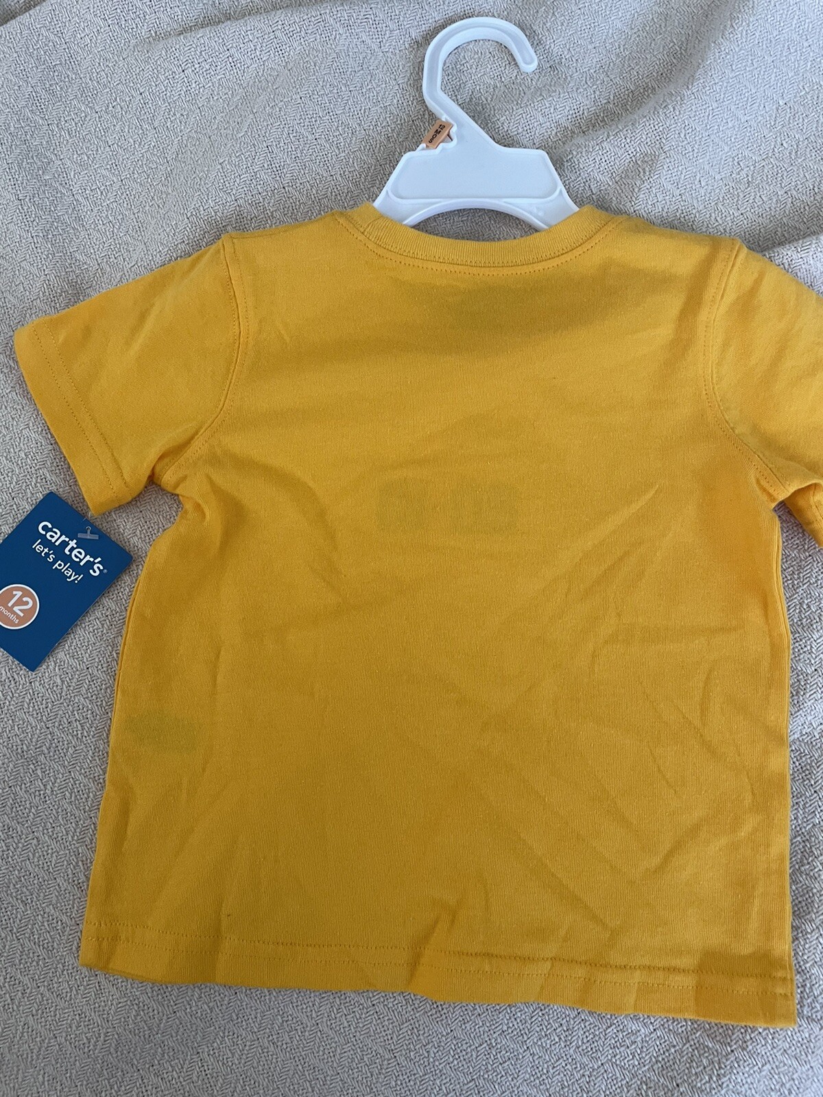 BNWT CARTER’S BABY BOYS 12m YELLOW TEE SHIRT FIRST ROUND ALL SPORT STAR